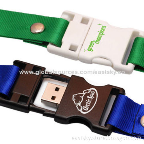 Custom Lanyard Flash Drive, Perfect for Convention and Business Use, Printed Logo on USB and LanyardNew